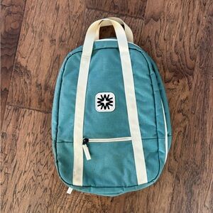 Stylish Teal Backpack with Cream Accents